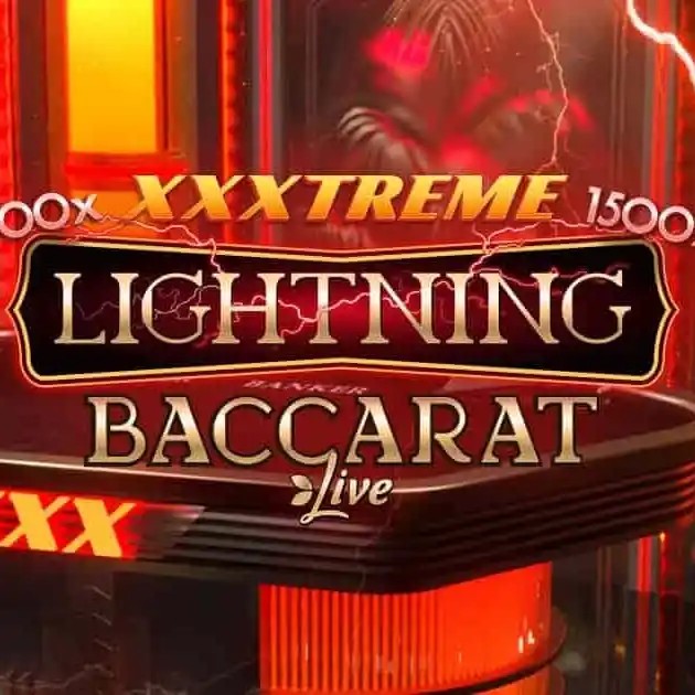Official Live Dealer logo: XXXtreme Lightning Baccarat by Evolution at Frank Casino